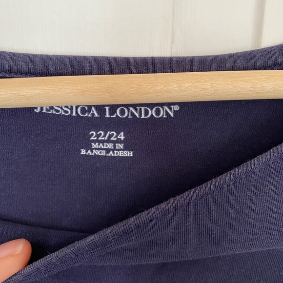 Soft Blue Cotton A Line Tee - Picture 2 of 5